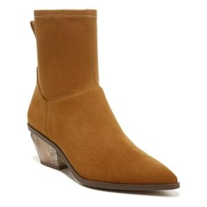 Brand New Franco Sarto Faux Suede Sammi Bootie with Gold Heel Size 7 Cowboy!